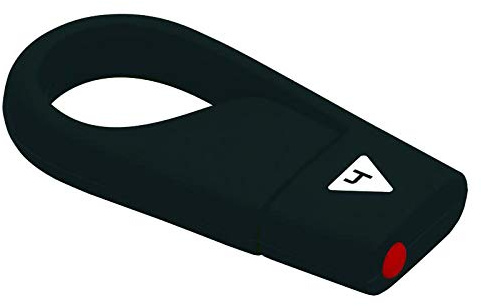 EMTEC, ECMMD4GD202, Clé USB 4 Go avec mousqueton, design en gomme, pratique et élégante, idéale pour documents et photos, compatible Windows et Mac, format compact, Noire