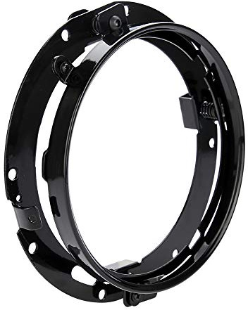 Adaptador de montaje de faros de 7 pulgadas, Anillo de montaje faros redondos(Negro)