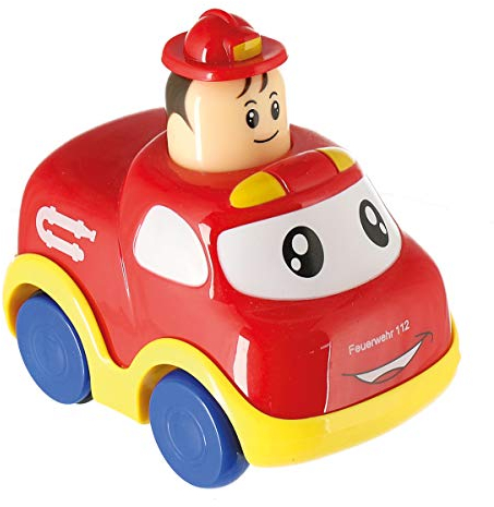 Bieco Drück & Los Flitzer Feuerwehr, Rückzug Spielzeugautos ab 12 Monaten