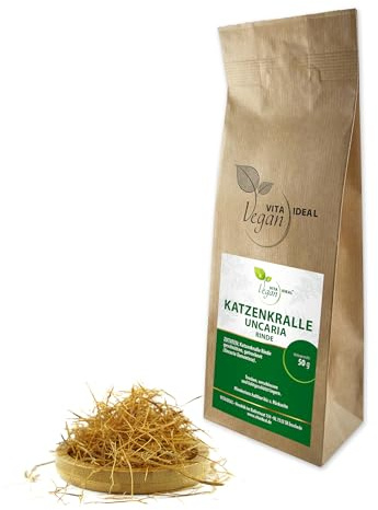 VITA IDEAL Vegan® UNCARIA - Rinde 50g geschnitten & getrocknet - Uncaria tomentosa - Katzenkralle - Katzenkrallerinde - UNCARIARINDE Kräuter Tee & Aufguss, ohne Zusatzstoffe.
