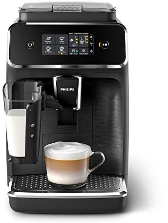 Philips Domestic Appliances 2200 series (SensorTouch user interface) Black/matt black Cafetera automática, 1500 W, 230V, 50Hz 1,8 litros, Plástico, Negro