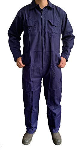 Turners Mens Work Overalls Coveralls Boilersuit Navy - Warehouse Garages Students workerwear Suit