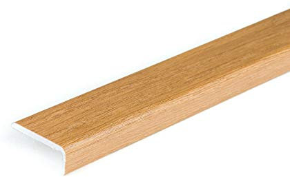 2 Meters SELF-Adhesive Wood Effect Anodized Threshold Laminate Floor Edge Profile Stop End TMW Profiles (Corona Oak)