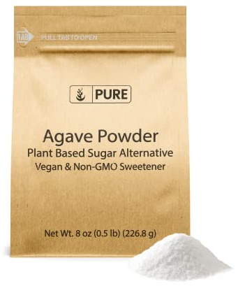 Pure Original Ingredients Agave Powder (8 oz) Vegan Sweetener, Easily Added to Drinks & Recipes