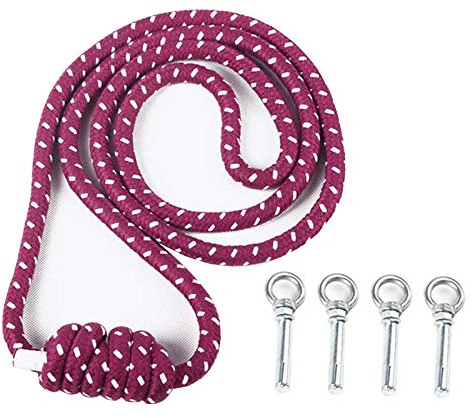 Yoga-Wandseil – Aerial Yoga Hängematte – Home Anti-Gravity Hängeseil mit Wandseil (2 Länge, 2 Kurz) + 4 Schrauben aus 304 Edelstahl, für untere Taille/Handstand/Bewegungserhaltung