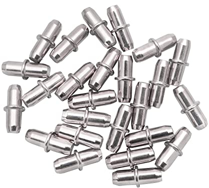 Regalbodenträger, 100 Stück Zylindrisch geformter Regalstift, 5 mm vernickelte Regalstifte für Schrank, Bücherregal, Kleiderschrank (5x16mm)