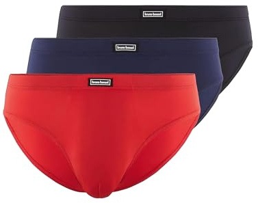 bruno banani Sportslips Herren Soft Micro Mikrofaser Slim Fit - 3er Pack | Atmungsaktive Mikrofaser, sportliche Passform, weiches Suspensorium mit Baumwolleinsatz, im 3er Set