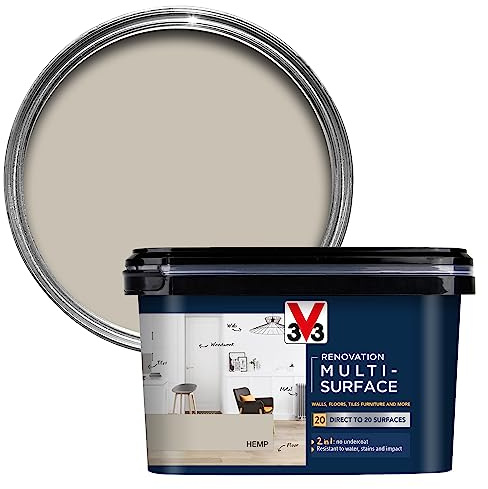 Libéron V33 Renovation Multi-Surface Paint, Hemp Satin, 2L
