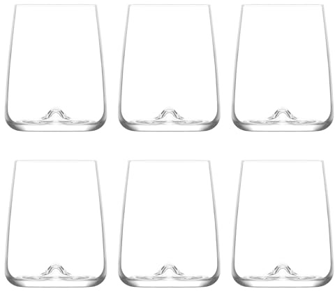 vienberg 6-tlg. Trinkgläser-Set aus hochwertigem Glas 475 ml Whiskeygläser Wassergläser Perfekt für zu Hause, Restaurants und Partys | Spülmaschinenfest