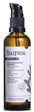 Bullfrog - Sérum Disciplinant Hydratant, Sérum Capillaire et Barbe, Hydrate, Discipline, Combat le Crêpe et Donne une Brillance Immédiate, 91,7% Ingrédients Naturels, 75 ml