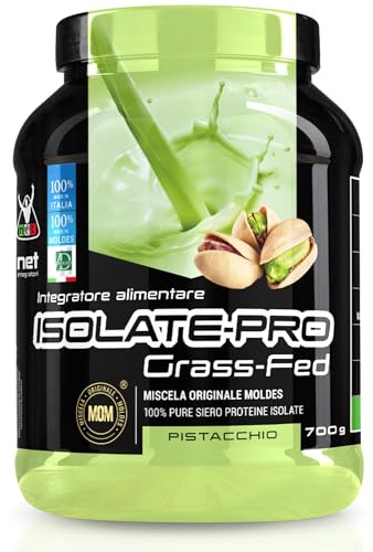 NET Suplementos ISOLATE PRO Aislado de proteína de pistacho alimentado con pasto 700 g con aminoácidos esenciales EAA y BCAA maximiza la síntesis de proteínas y el crecimiento muscular