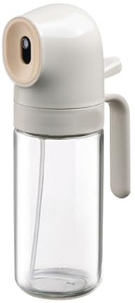 Youding Botella de spray de atomización de aceite comestible, spray de aceite de cocina de vidrio de 250 ml, dispensador de vinagre a prueba de fugas, recipiente pulverizador de aceite, pulverizador