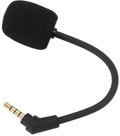 ASHATA Ersatz-Game-Mic-Mikrofongalgen für Cloud Flight Gaming-Headset, 3,5-mm-Kopfhörer-Mikrofongalgen für Cloud Flight S, Rauschunterdrückung, 360-Grad-Drehung