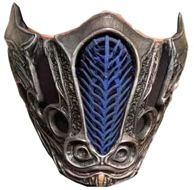 eLymwoo Mortal of Combat 11 - Maschera in resina a mezza testa, realistico, stile combattimento