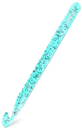 Crochet de 12 mm avec poignées ergonomiques pour débutants, crochet transparent pour tricoter couvertures, tapis et écharpes en fil épais