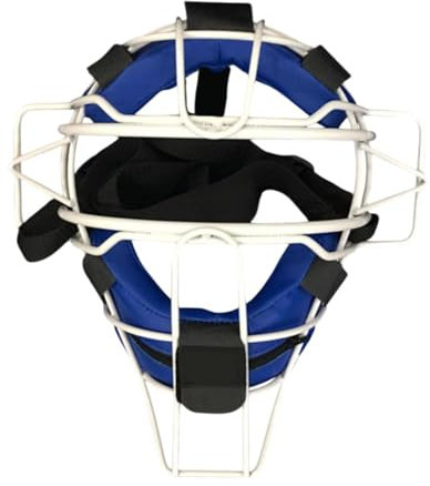 F Fityle Baseball-Catcher-Helm mit Gesichtsmaske, breiter Sicht, weich gepolsterter Softball-Helm, Schlaggesichtsabdeckung, universeller, robuster, Blau