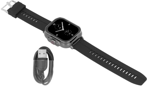 Montre connectée 2 en 1 avec écouteurs, Bluetooth 5.3 et NFC, écran HD 2,01 pouces, modes multisports, longue durée de vie de la batterie, pour téléphones Android, suivi de la (Black Shell (silicone