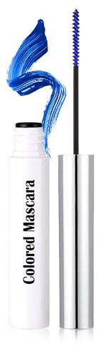 Mascara Colorato Blu, 3D Curling Fibra Impermeabile Mascara, Pennello Sottile, Not Blooming Eyelashes Allungando Volume, Lunga Durata Alta Pigmentazione, Effetto Naturale Occhi, Trucco per Cosplay-02