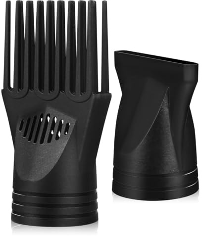 Generico 2 pezzi Ugelli Diffusore per Phon in Plastica Accessori per Asciugacapelli con Pettine e Beccuccio per Styling e Lisci Compatibili con Tutti i Phon