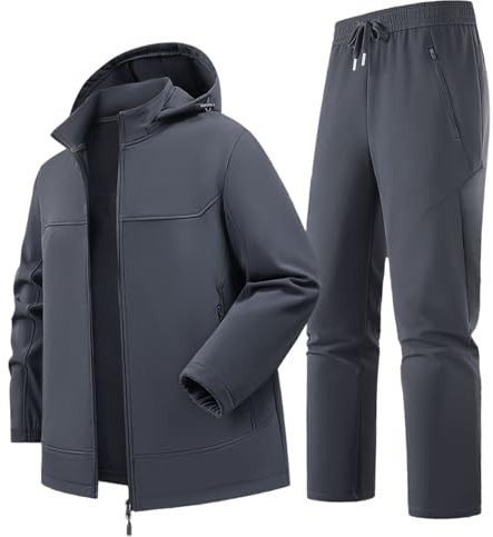 Generisch Winter Fahrradbekleidung Herren Fahrrad Jacke + Hose Set Radjacke Wasserfest Windjacke Lange Radhose Freizeithose für Outdoor-Aktivitäten wie Radfahren, Klettern, Wandern