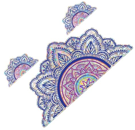 LAPYAPPE Vielseitiger Glasaufkleber mit Mandala Blumenmuster PVC Material und Einfachem Entfernen zur Dekorativen Fensterfolie im Wohnbereich