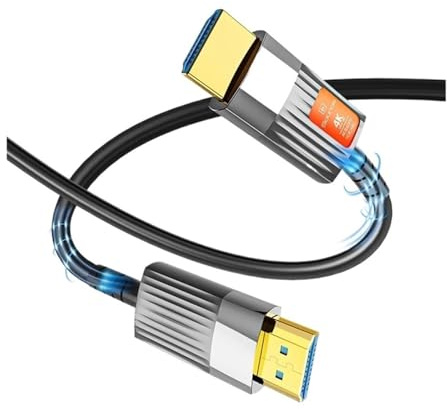 Cavo HDMI 2.1 In Fibra Ottica 8K A 60 Hz 4K A 120 Dinamico 48 Gbps For TV HD PS5 Blu-ray Velocità Computer For Connessione Dati(4K HDMI Cable,20m)