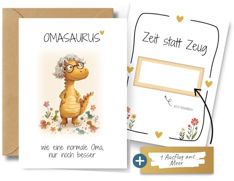 Geschenk Oma – Rubbelkarte zum Selbstgestalten für gemeinsame Zeit – Erlebnisgeschenk als Gutschein-Alternative – Zeit statt Zeug – Geschenkidee zum Geburtstag oder Weihnachten – inkl. Umschlag