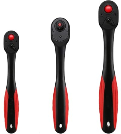 WNXGNHO Set di chiavi a cricchetto 3 dimensioni, meccanismo a 72 denti, impugnatura ergonomica in acciaio per migliorare le leve da 1/2/3/8/1/4 Set di chiavi a cricchetto