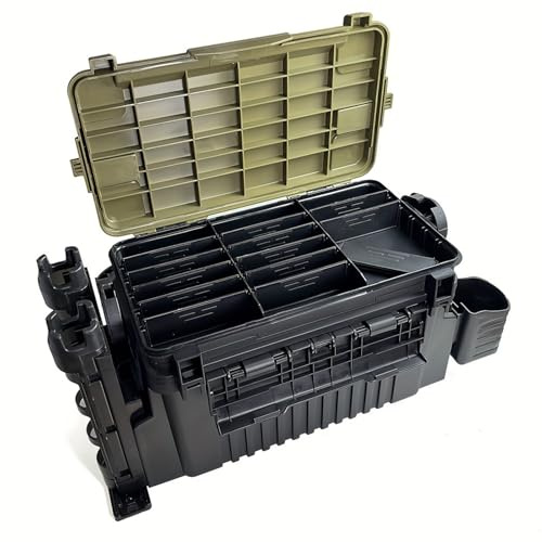 Refein Maletín de pesca, caja de pesca, caja vacía para accesorios de pesca, caja de pesca, juego de accesorios de pesca, maletín de pesca, accesorios de pescador, cajas de pesca, cajas de pesca (43 x
