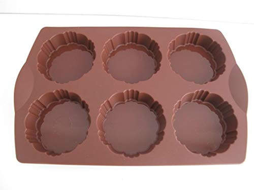 TUPPERWARE Backen Silikonform Tortelett braun Silikon Backform Törtchen Easyplus