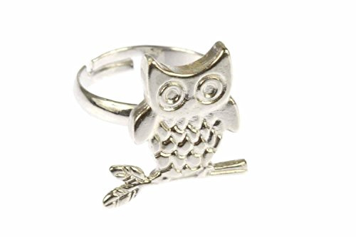 Miniblings Eule Vogel Uhu Ring - Eule Vogel Uhu - Handmade Modeschmuck I Fingerring mit Motiv I verstellbar one Size