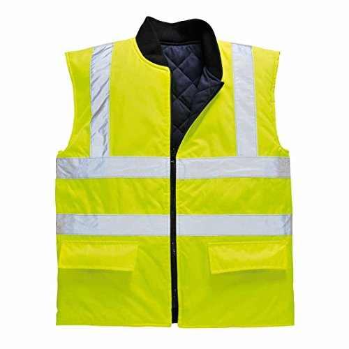 Portwest S469YERXL Gilet Reversibile ad Alta Visibilità, Giallo, XL