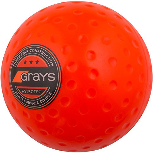 GRAYS Astrotec Orange, Palla Hockey Erba Livello Medio, Arancione, L