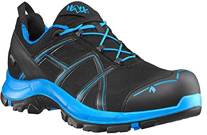 HAIX Herren Sicherheitsschuhe Black Eagle Safety 40 Low black/blue blau, UK 8.5 / EU 43