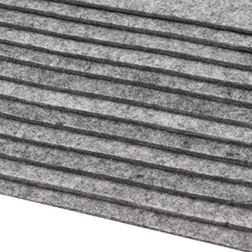 12 Filzplatten Bastelfilz Filz mittelgrau 2-3 mm dick DIN A4 20x30 cm