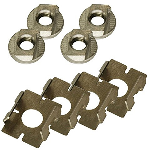 4 x Zurrschienenmutter M8 + Clipsblech Edelstahl Schraubfitting Airlineschienen Wandhalterung Dachgepäckträger