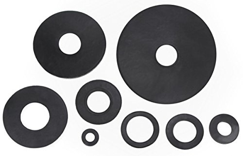 100x Gummi Unterlegscheibe Gummischeibe Gummischeiben Gummiunterlegscheiben Stärke 1,5mm, Ø Aussen Ø Loch 18x6mm
