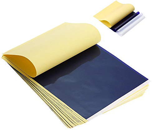 50 Stück Tattoo-Thermo-Schablonen Transferpapier Druckerpapier 29,5 x 22,6 cm für Tattoos und Kunst