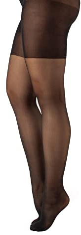 CALZITALY Collant Grande Taille de Soutien, Collants Curvy Plus Size de Maintien Opaque, L, XL, XXL, Noir, Naturel, 40 DEN, Made in Italy (L, Noir)