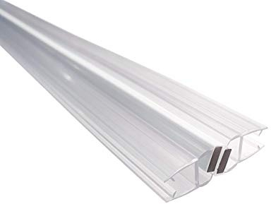 KRISTHAL Universal Magnetdichtung für 135° und 180°, Dichtungspaar mit Magnetstreifen für Duschglastür, Duschdichtung für 6 und 8 mm Glas, Dichtleiste mit 200 cm Länge, Art.Nr. 008CW (6 mm Glas)
