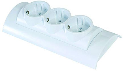 3-vägs ytmonterad Schuko-uttag ny ytmonterad Schuko-uttag 3 fack CE (3-vägs)