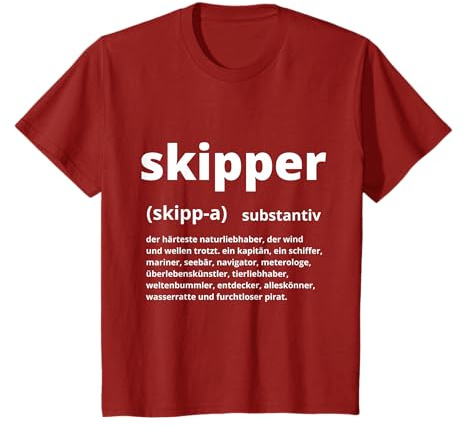 Skipper Substantiv Definition des Skippers für Boot & Schiff T-Shirt
