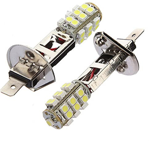 Xiaozhoukeji Faros de xenón 2pcs H1 Bulbos LED for Luces de Niebla 3528/1210 25SMD 12V Blanco H1 LED Lámpara AUTOMÁTICA Coche y Moto (Emitting Color : White, Socket Type : H1)
