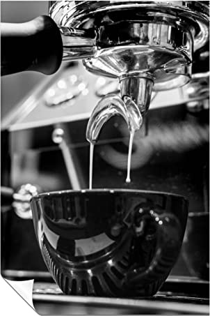 Panther Print Fine Art Prints Black & White the Art of making Espresso Coffee Close Up Artistic Unframed Poster, Pictures for Home Walls, Bedroom, Living Room & Bathroom Decor 91x61cm (36x24in)