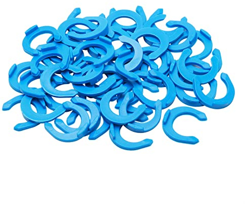 Pxyelec 3/8-Inch Small Pipe Clips, Pack of 50 | RO Water Accessory, Tube Quick Connect, Lock Clips Clamps