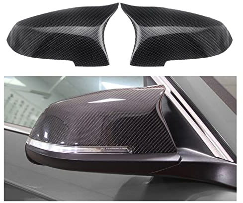 Spiegelkappen Carbon Faser Muster Spiegel Abdeckung Für BMW 5 6 7 F10 F11 F18 F07 F12 F13 F06 F01 F02 Für LCL Serie Schwarz Spiegel Abdeckung Rückspiegelkappe (Farbe : Kohlefaser)