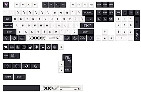 NURCIX 128 PCS XDA CSgo Keycaps Artisanat Sublimation Thermique Pour Claviers Mécaniques - Anglais/Japonais/Coréen/Russe