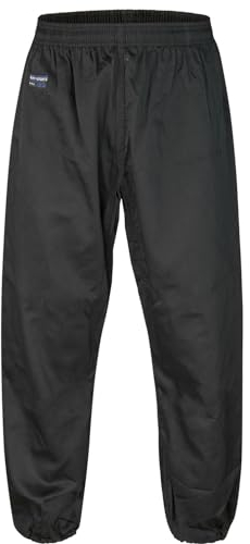 BAY Kung Fu Hose mit Bündchen SCHWARZ Tai Chi Wushu Wu SHU Wing Tsun Chun WT aus Baumwolle Kampfsport Selbstverteidigung Kampfsporthose Yoga Pumphose Traditionell (XXL)