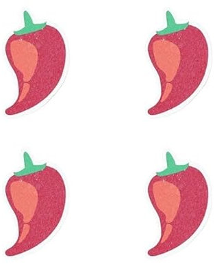 Esponja mágica for limpieza de platos, esponja for lavar platos de cocina, herramienta de lavado de algodón y pulpa de madera de dibujos animados, estropajo bonito, 4 Uds. ( Color : 4Pcs - Pepper )