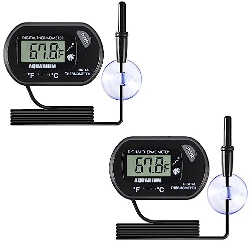 AEDIKO 2pcs aquarium ein thermometer ein LCD einen digitaltank ein thermometer wasserdichte wandkameras eine thermoskanne und eine staubsauger aus der seeschildkröte